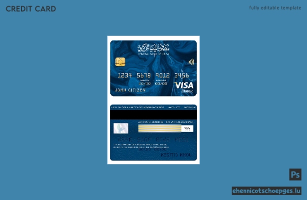 Beispielvorschau der Visa Classic-Karte der libyschen Zentralbank